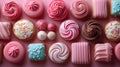 The term Sugar Rush playfully arranged using colorful sweets, capturing the energetic and joyful f