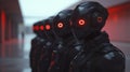 The term 'Android robots' is referenced in conjunction with 'Three blue robots' and the