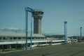 Terminal and Air Traffic Control Tower at Presidente Carlos Ibanez del Campo International Airport in Punta Arenas, Chile