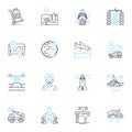 Terminal linear icons set. Command-line, Console, Prompt, Shell, Terminal, Scripting, Unix line vector and concept signs Royalty Free Stock Photo