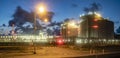 Terminal lng at night, Swinoujscie, Poland Royalty Free Stock Photo