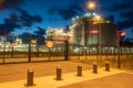 Terminal lng at night Royalty Free Stock Photo