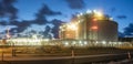 Terminal lng at night Royalty Free Stock Photo