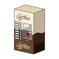 Terminal, preparation of various types of coffee. Terminals single icon in cartoon style isometric vector symbol stock Royalty Free Stock Photo