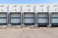 Terminal for truck loading with closed gates Royalty Free Stock Photo