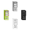 Terminal for various types of payment. Terminals single icon in cartoon,black style isometric vector symbol stock Royalty Free Stock Photo