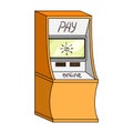 Terminal for various types of payment. Terminals single icon in cartoon style isometric vector symbol stock illustration Royalty Free Stock Photo