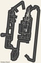 Terminals layout plan of the ANTALYA AIRPORT (AYT), ANTALYA