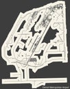 Terminals layout plan of the DETROIT METROPOLITAN AIRPORT (DTW, KDTW), DETROIT