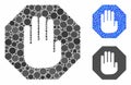 Terminate Composition Icon of Round Dots