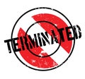 Terminated rubber stamp