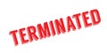 Terminated rubber stamp