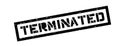 Terminated rubber stamp