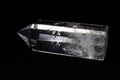 Terminated transparent clear crystal quartz point Royalty Free Stock Photo