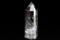 Terminated transparent clear crystal quartz point Royalty Free Stock Photo