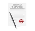 termination of employment document Royalty Free Stock Photo