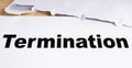 Termination letter Royalty Free Stock Photo