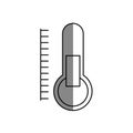 termometer temperature isolated icon Royalty Free Stock Photo
