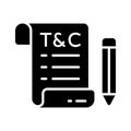 Terms and condition icon symbolizing ecommerce agreements and shopping rules Royalty Free Stock Photo