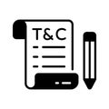 Terms and condition icon symbolizing ecommerce agreements and shopping rules Royalty Free Stock Photo
