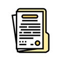 terms condition paper document color icon vector illustration