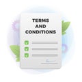 Terms and Conditions, also known as terms of use, vector icon. Legal agreements between a service provider and a person Royalty Free Stock Photo