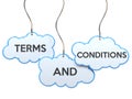 Terms and conditions on cloud banner