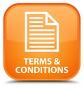 Terms and conditions (page icon) special orange square button