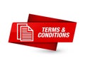 Terms and conditions (pages icon) premium red tag sign