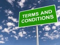 Terms and conditions traffic sign