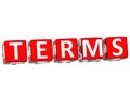 Terms Cube text Royalty Free Stock Photo