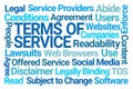 Terms of Service Word Cloud Royalty Free Stock Photo