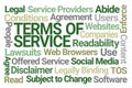 Terms of Service Word Cloud Royalty Free Stock Photo