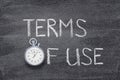 Terms of use watch Royalty Free Stock Photo
