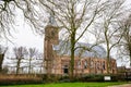 Ternaard, Netherlands - January 10, 2020. Old gotic church Grote Kerk - Hervormde Kerk Ternaard