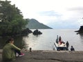 Ternate island view boat