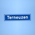 Terneuzen place name sign in the Netherlands