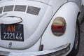 detail of the vintage beetle car still in use