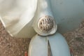 Vespa special 50 vintage piaggio detail of the horn located anteriorly