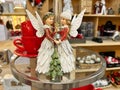 TERNI, ITALY - OCTOBER 23, 2023: Close up of christmas fairies at the interior of garden shop