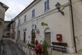 Square of Emiliano Jacobelli where there is the municipality in Papigno Royalty Free Stock Photo