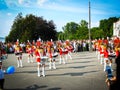 Ternopil, Ukraine - August 28, 2008: City Day Celebration. Great city holiday. Festive demonstration performance of the municipal