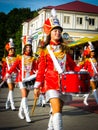 Ternopil, Ukraine - August 28, 2008: City Day Celebration. Great city holiday. Festive demonstration performance of the municipal