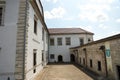 TERNOPIL, UKRAINE - AUGUST 23, 2023 Main building of palace and inner yard of medieval Zbarazh Castle in Zbarazh town of