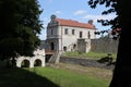 TERNOPIL, UKRAINE - AUGUST 23, 2023 Main building of palace and inner yard of medieval Zbarazh Castle in Zbarazh town of