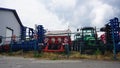 Large disc plough, towing for tractors to plow fields