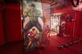 Ternopil, Ukraine- March, 2023: Hulk with Iron Man poster in kids play room