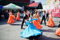 Ternopil, Ukraine - October 1, 2017: Ballroom dancing kids at Po Royalty Free Stock Photo