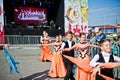 Ternopil, Ukraine - October 1, 2017: Ballroom dancing kids at Po Royalty Free Stock Photo