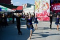 Ternopil, Ukraine - October 1, 2017: Ballroom dancing kids at Po Royalty Free Stock Photo